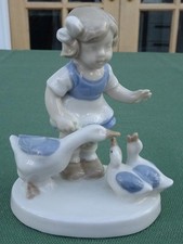 German Porcelain Girl Feeding