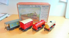 BK357: Chad Valley O Gauge Boxed Freight Wagons x 4