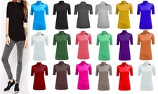 LADIES 3/4 SLEEVE POLO NECK