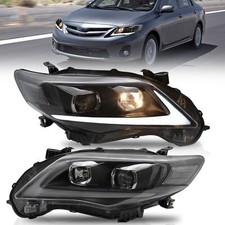 VLAND Projector Headlights LED DRL For 2011-2013 Toyota Corolla Headlamps*2
