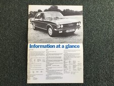 AUDI 100 GL BROCHURE, 1973, FREE UK POSTAGE, PLEASE READ BELOW
