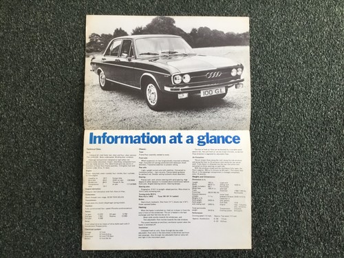 Audi 100 brochure - 100, 1973