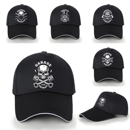 Skull pattern baseball - baseball, cap