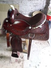 brown leather western saddle Pleasure Style Saddle. size all
