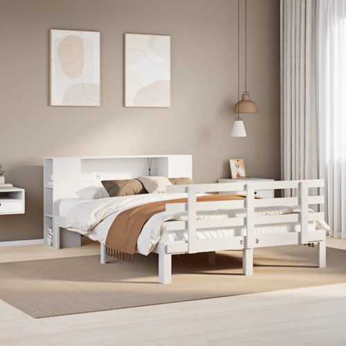 Bookcase bed solid pinewood - bookcase,