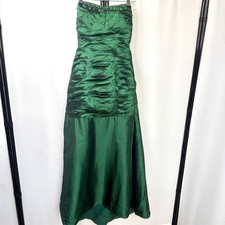 Green Strapless Maxi Prom