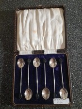 Six Antique Silver Coffee