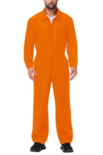Adult orange prisoner jumpsuit - adult,