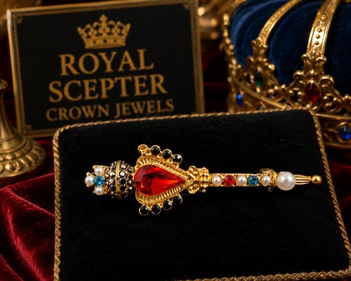 Vtg royal scepter crown jewels - scepter,