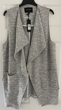 River Island Long Grey Waistcoat Size 16 Brand New With Tags Cost £40