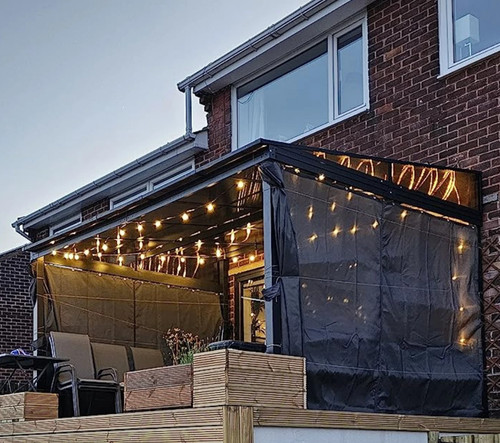 Outdoor wall pergola large - wall,