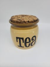 TG Green Tea Jar ceramic Cannister With Cork Lid Stunning Condition 