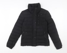 Superdry Women's Black Size 8 Puffer Jacket Winter Coat