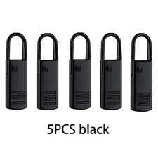 5Pcs Black Detachable Zipper Pull, Replacement Zipper Accs for Jeans & Backpack,