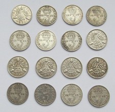 16 x George V pre 1947 silver