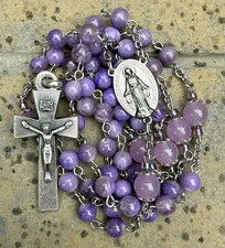 Rosary handmade lilac - rosary,