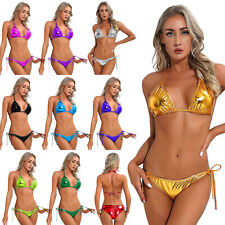 UK Womens Wetlook Bikini Set