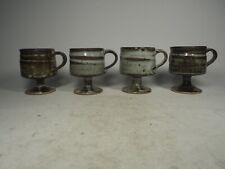 4 x Handmade Studio pottery Mugs Signed