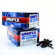 Black Wood Screws | Japanned Round Head | Straight Slotted Raised Dome Screw