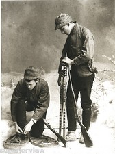 Old Time Snowshoe Hunters 1890 Vintage Snowshoes Marquette MI Winchester Rifles