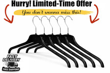 45cm Plastic Black Hangers