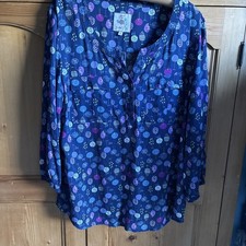 Ladies navy Printed Tunic Top
