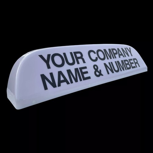 Taxi roof sign - taxi, white