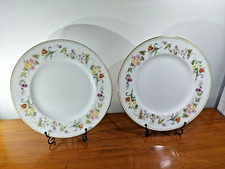 Pair of Gorgeous Wedgwood Mirabelle Pattern Dinner Plates - 10.75"