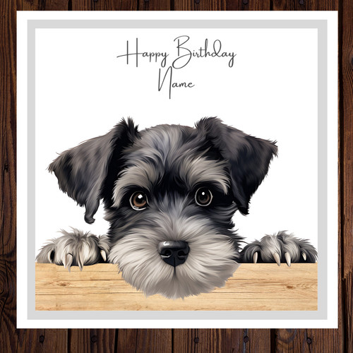 Personalised schnauzer dog - personalised,
