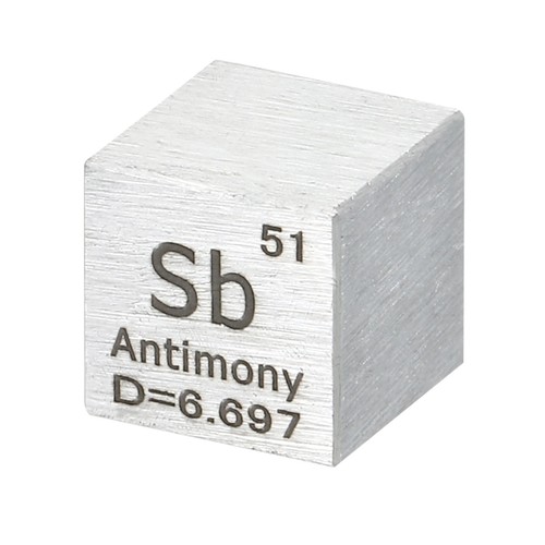Antimony cube 10mm - antimony, cube,10mm