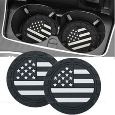 2pcs Black American Flag Car