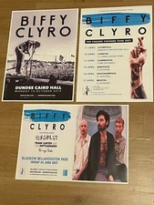 BIFFY CLYRO CONCERT POSTERS COLLECTION x3 UK/SCOTTISH SHOW TOUR GIG MEMORABILIA.