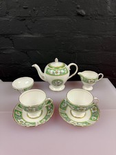 H O  E Limited China Tea Set Tea Pot Cups Saucers Jug and Sugar Set For 2 People
