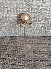 VINTAGE GOLD TONE PEARL AND