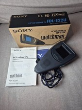 Vintage Sony Watchman FDL-E22U Portable LCD Colour TV 2.2" Working
