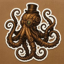 Octopus 9x9cm Car Decal