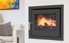 Black cassette wood burner - cassette,