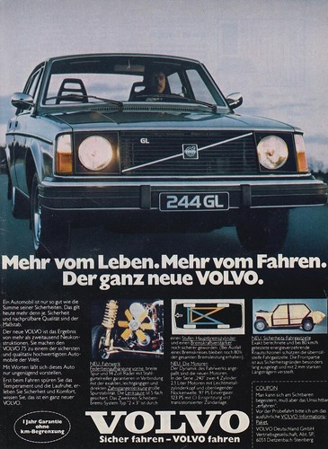 Volvo 244 advertising ad - 244,