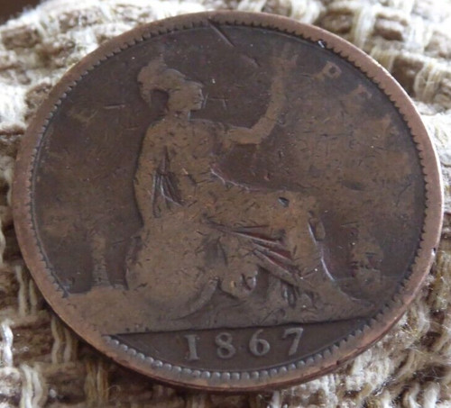 1867 victorian one penny - one,