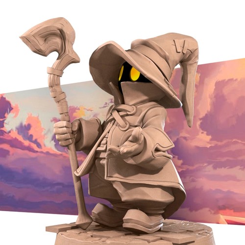 Powerful cloaked black mage - cloaked,