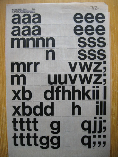 Letraset lower case - lower,