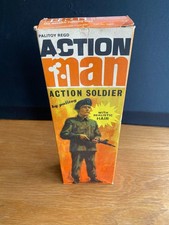 Vintage Palitoy Action Man Boxed Action Soldier - Flock hair