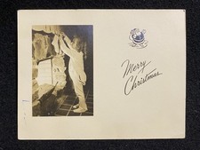 Girl Hanging Stockings Child Antique Vintage Snapshot Photo Merry Christmas Card