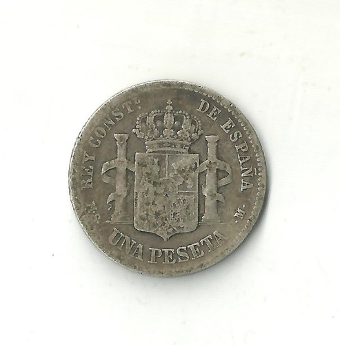Spain peseta 1883 - peseta, silver