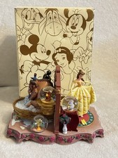 Vintage Rare Disney Store Exclusive Large Beauty and the Beast Mini Snow Globes