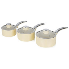 Swan Retro 3pc Saucepan Set