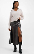 Topshop Womens Brown Midi Skirt RRP £46