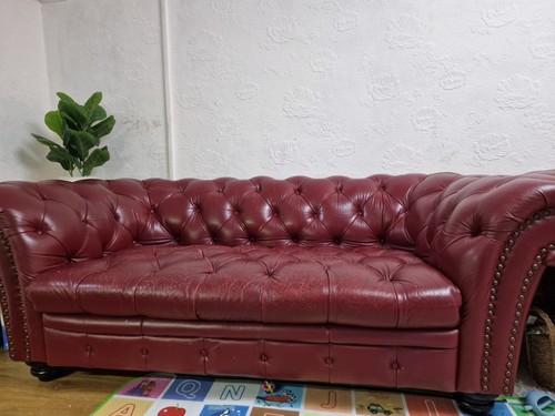 Handmade seater burgundy red - 3,