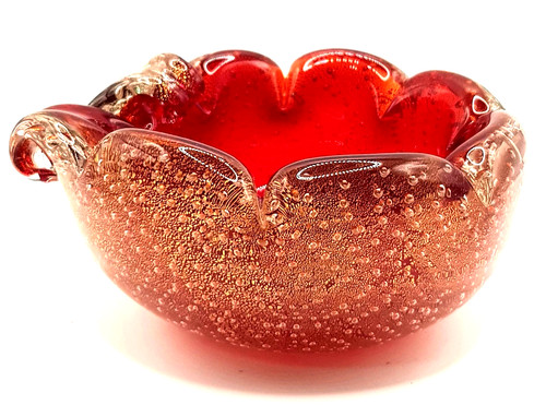 Red orange gold murano - gold, italy
