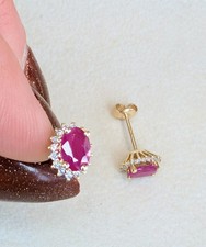 9CT YELLOW GOLD RUBY AND